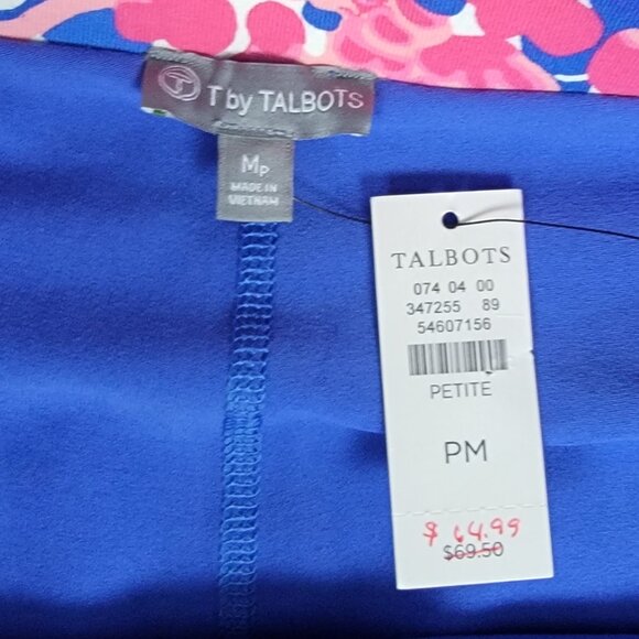 NWT T by Talbots Pink Blue Spring Garden Floral Stretch Skort - MP - Picture 9 of 11